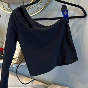 Abercrombie & Fitch one shoulder peep front crop top size small